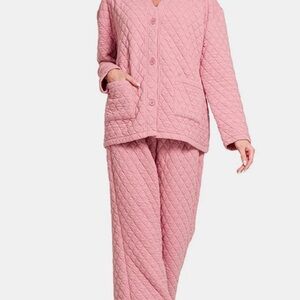 Dusty Rose Pink Quilted Zenana Set